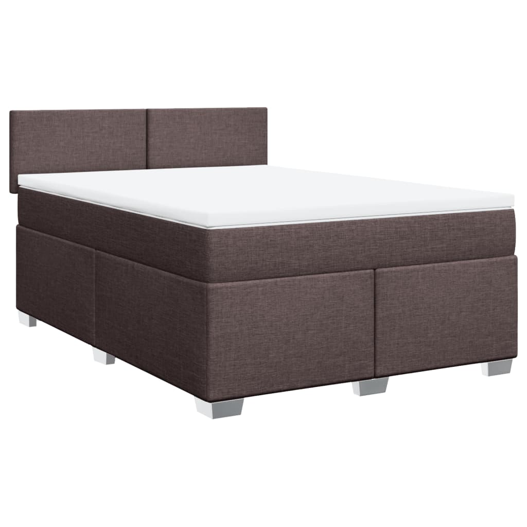 Boxspring met matras stof donkerbruin 160x200 cm is nu te koop bij PeponiXL, paradijselijk wonen!