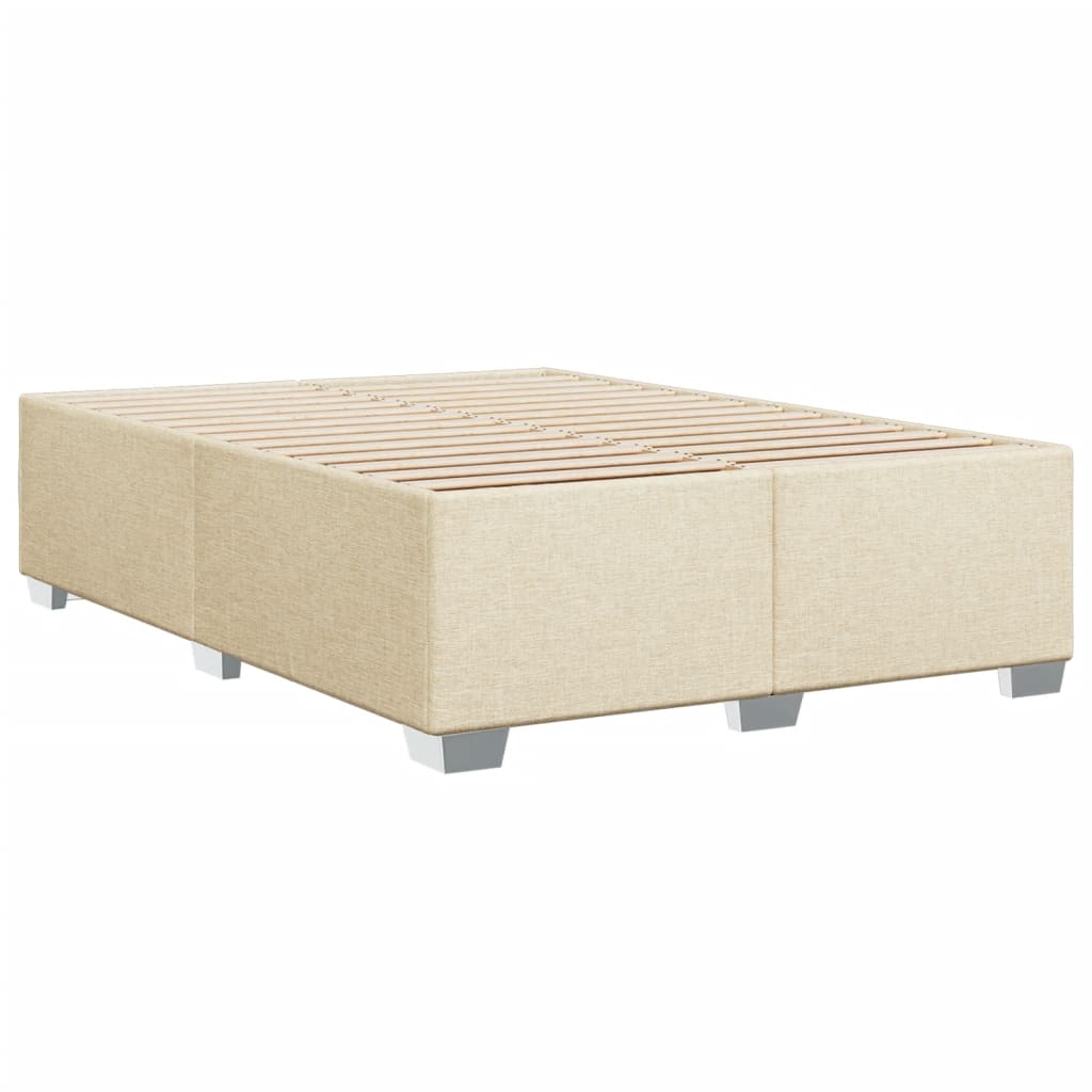Boxspring met matras stof crèmekleurig 160x200 cm is nu te koop bij PeponiXL, paradijselijk wonen!