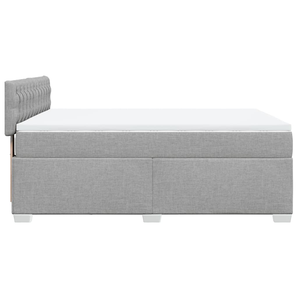 Boxspring met matras stof lichtgrijs 160x200 cm is nu te koop bij PeponiXL, paradijselijk wonen!