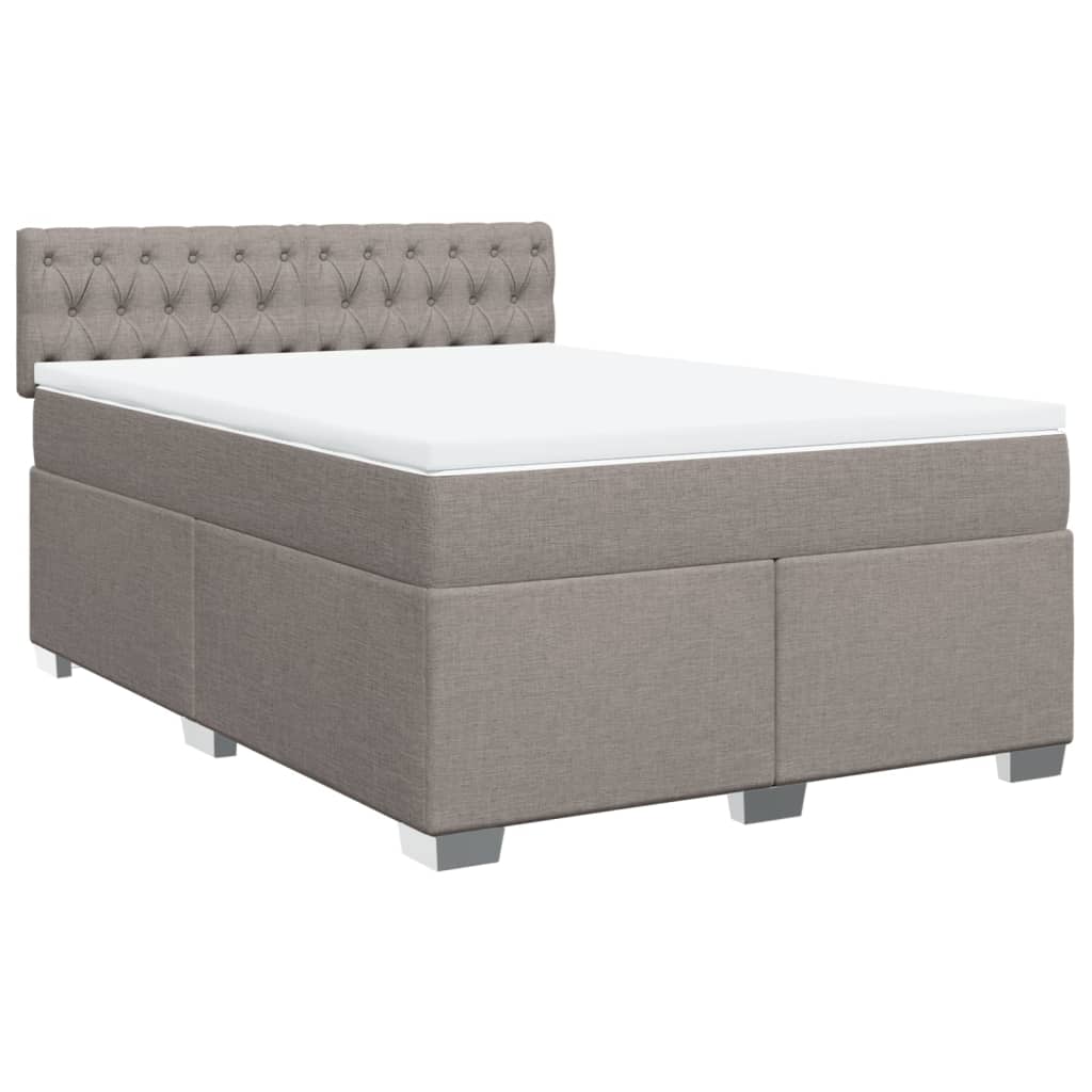 Boxspring met matras stof taupe 160x200 cm is nu te koop bij PeponiXL, paradijselijk wonen!
