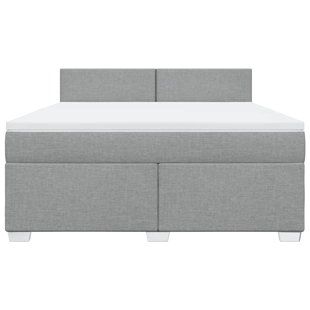 Boxspring met matras stof lichtgrijs 180x200 cm is nu te koop bij PeponiXL, paradijselijk wonen!