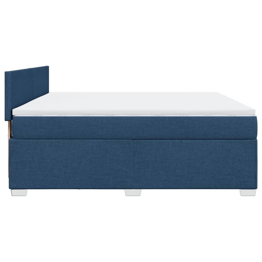 Boxspring met matras stof blauw 180x200 cm is nu te koop bij PeponiXL, paradijselijk wonen!