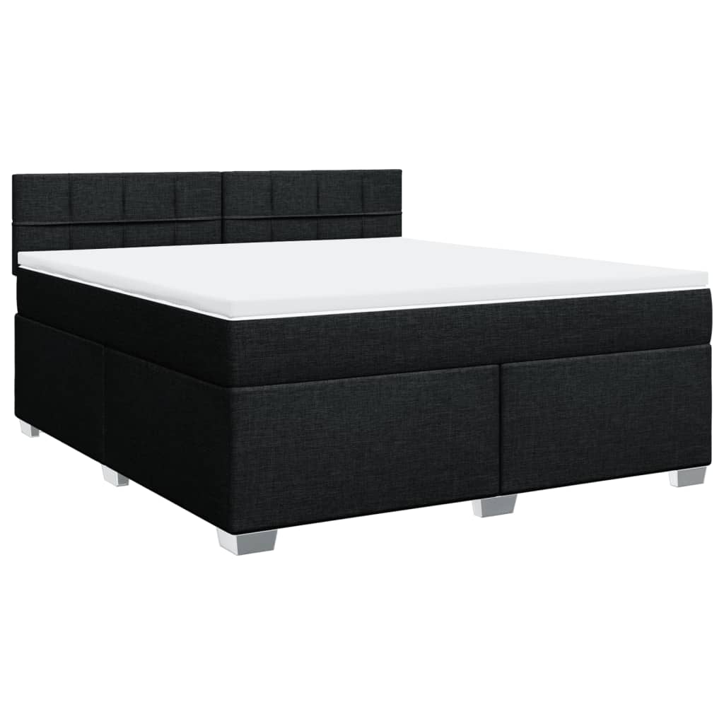 Boxspring met matras stof zwart 180x200 cm is nu te koop bij PeponiXL, paradijselijk wonen!