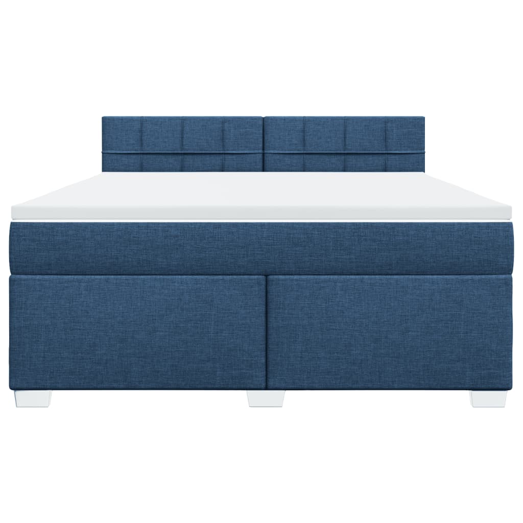 Boxspring met matras stof blauw 180x200 cm is nu te koop bij PeponiXL, paradijselijk wonen!