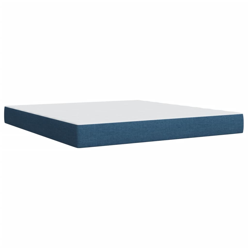 Boxspring met matras stof blauw 180x200 cm is nu te koop bij PeponiXL, paradijselijk wonen!