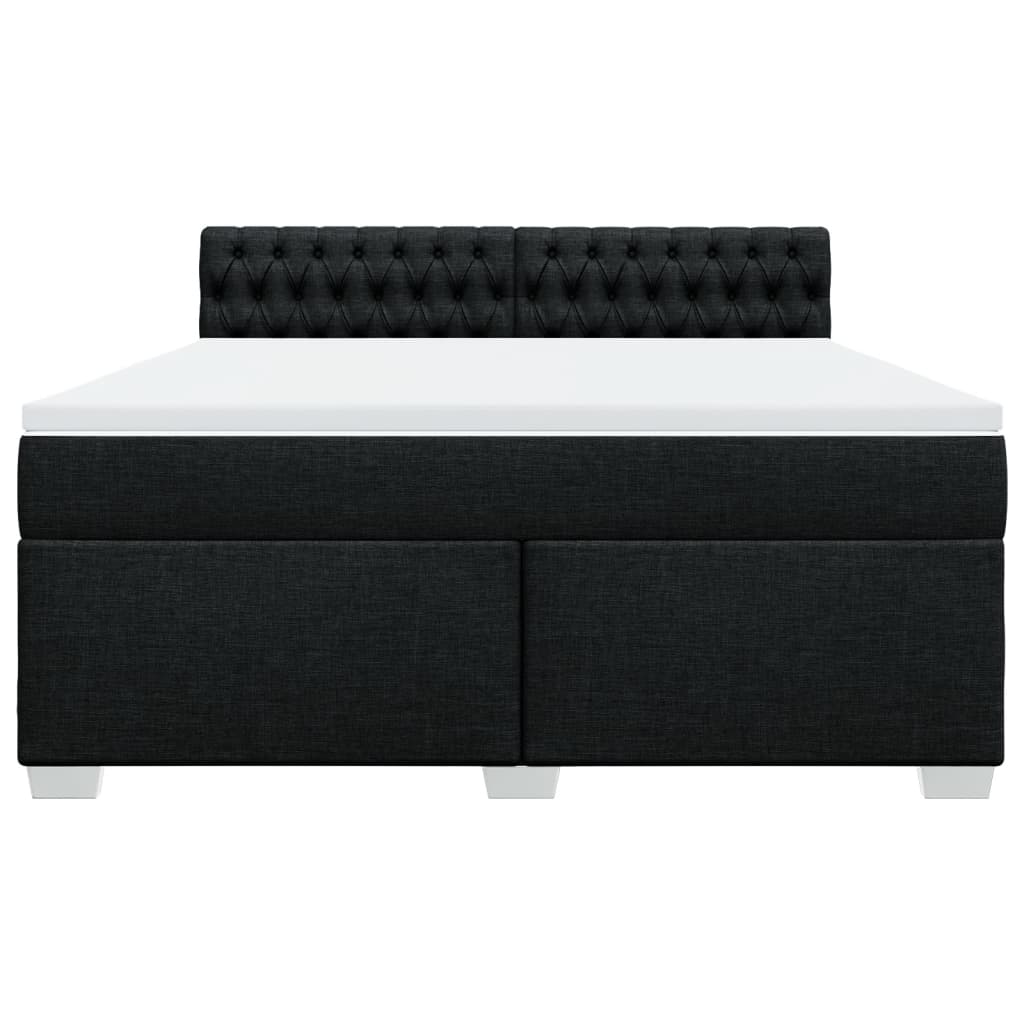 Boxspring met matras stof zwart 180x200 cm is nu te koop bij PeponiXL, paradijselijk wonen!