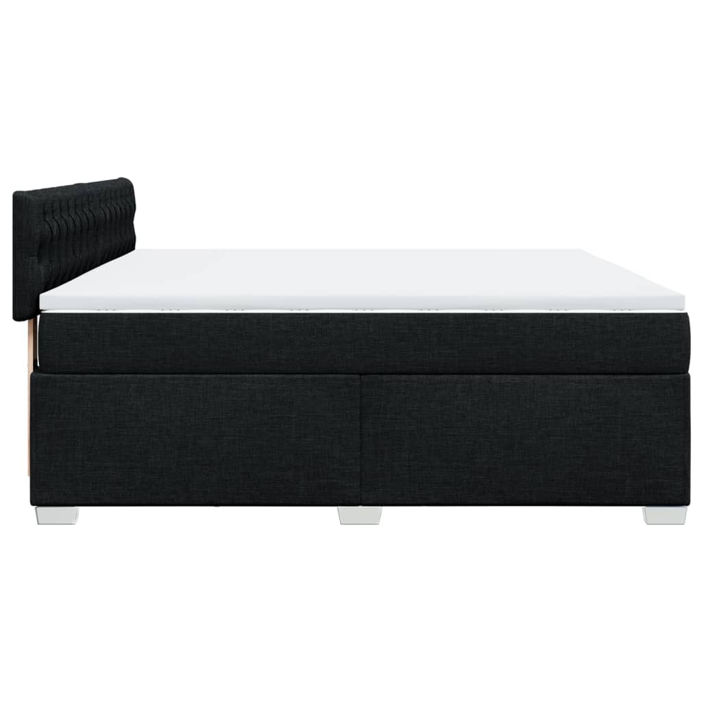Boxspring met matras stof zwart 180x200 cm is nu te koop bij PeponiXL, paradijselijk wonen!