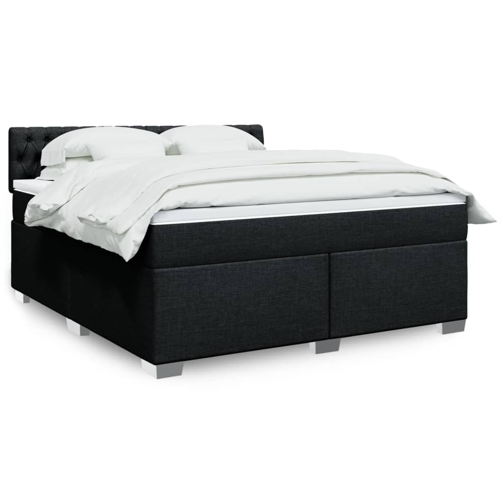 Boxspring met matras stof zwart 180x200 cm is nu te koop bij PeponiXL, paradijselijk wonen!