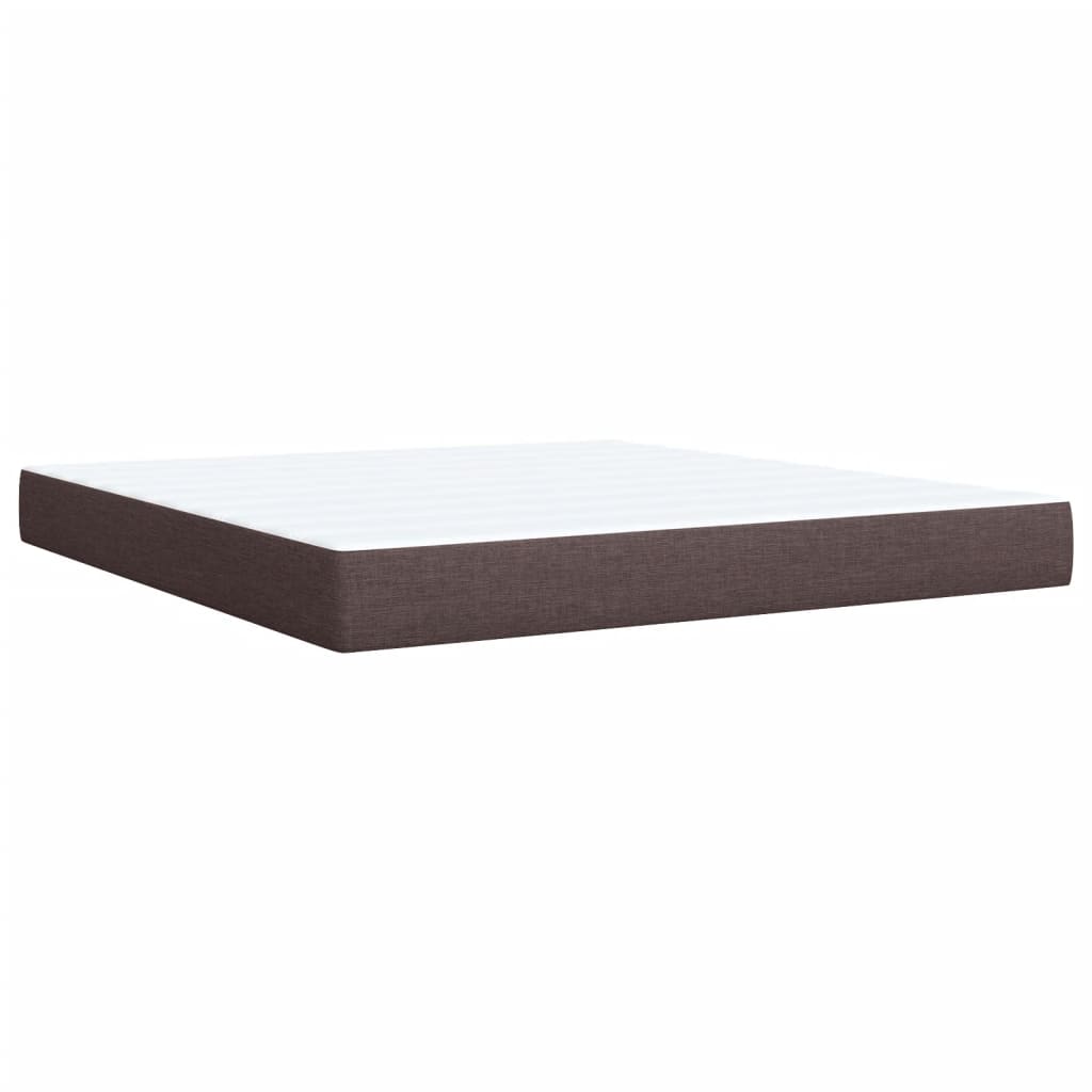 Boxspring met matras stof donkerbruin 180x200 cm is nu te koop bij PeponiXL, paradijselijk wonen!