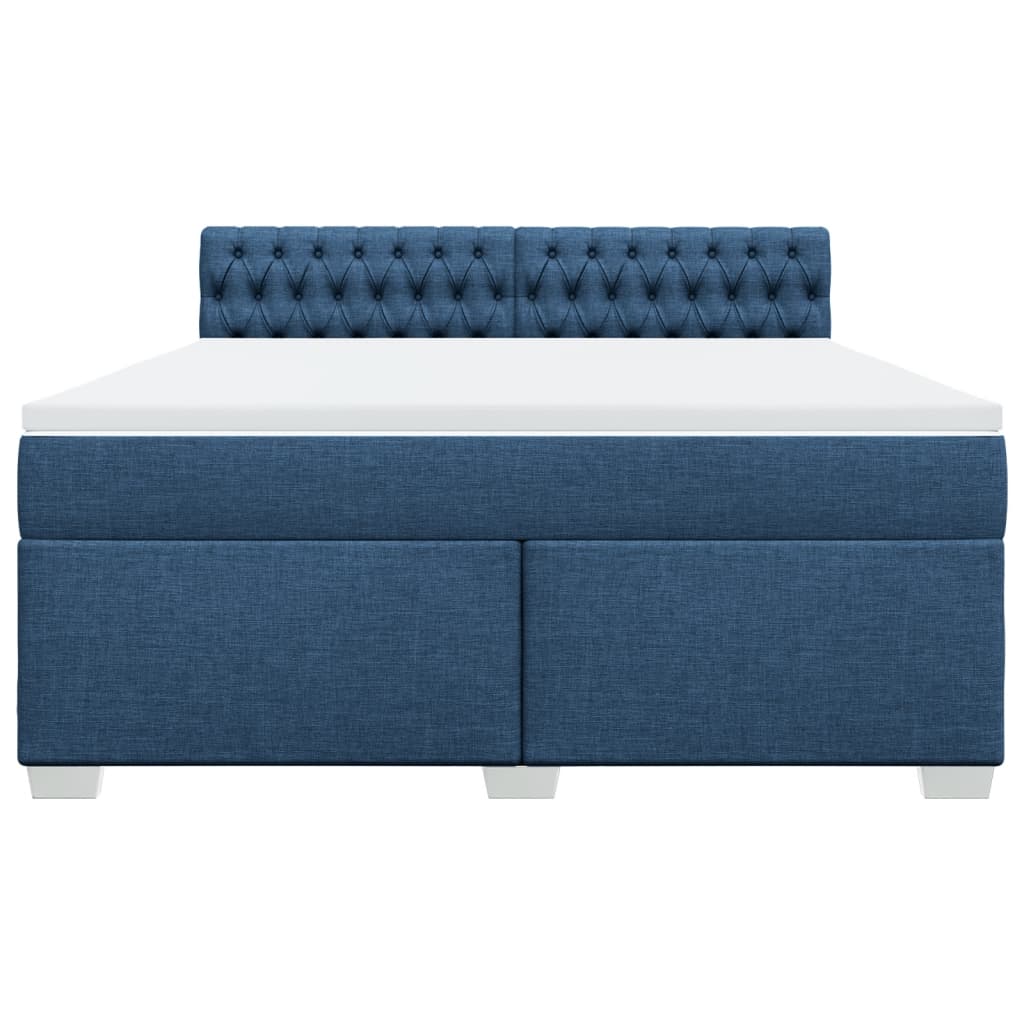 Boxspring met matras stof blauw 180x200 cm is nu te koop bij PeponiXL, paradijselijk wonen!