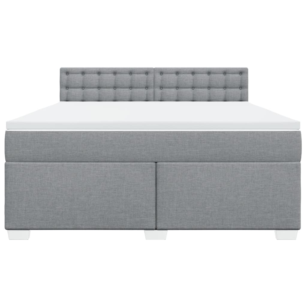 Boxspring met matras stof lichtgrijs 180x200 cm is nu te koop bij PeponiXL, paradijselijk wonen!
