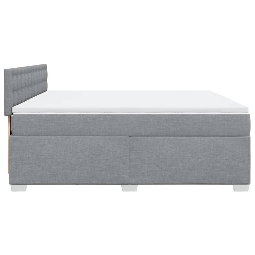 Boxspring met matras stof lichtgrijs 180x200 cm is nu te koop bij PeponiXL, paradijselijk wonen!