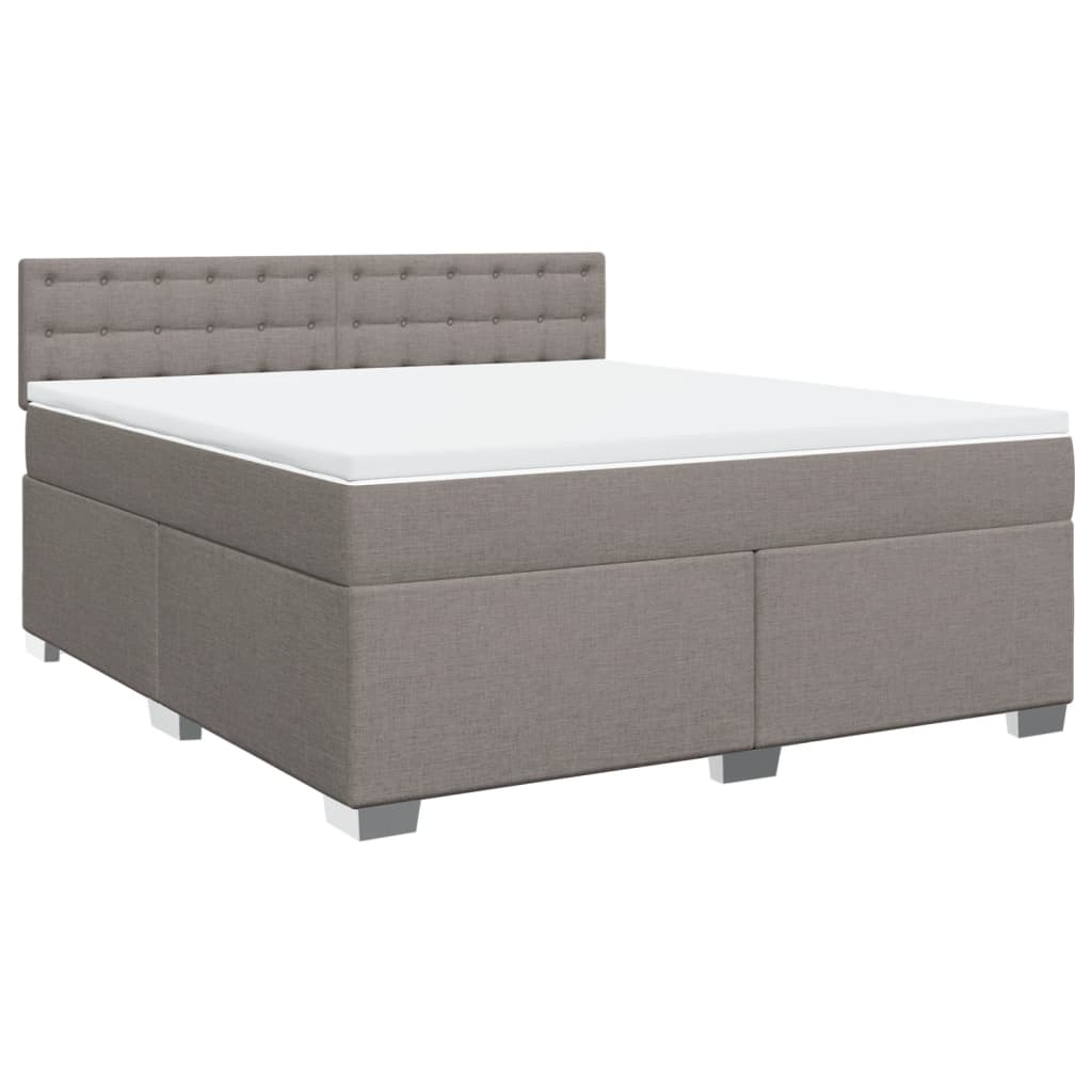 Boxspring met matras stof taupe 180x200 cm is nu te koop bij PeponiXL, paradijselijk wonen!