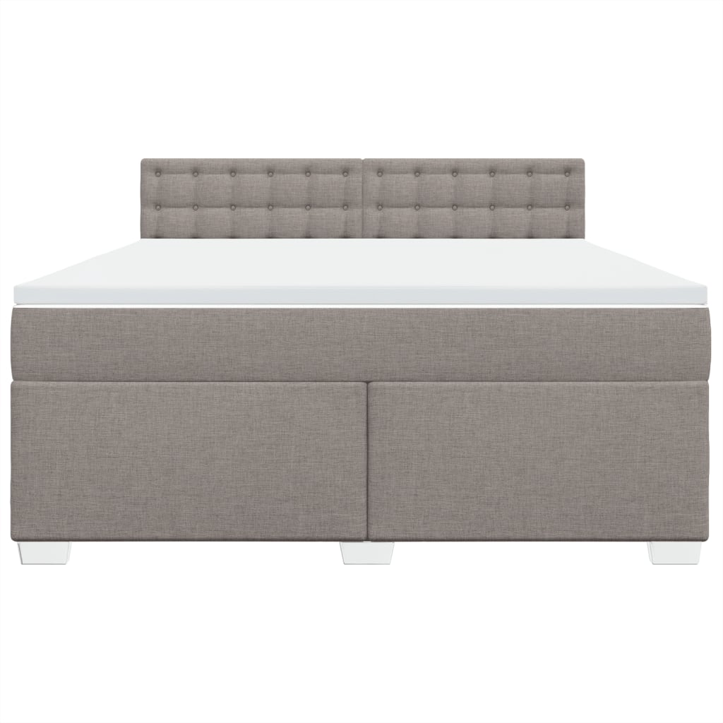 Boxspring met matras stof taupe 180x200 cm is nu te koop bij PeponiXL, paradijselijk wonen!
