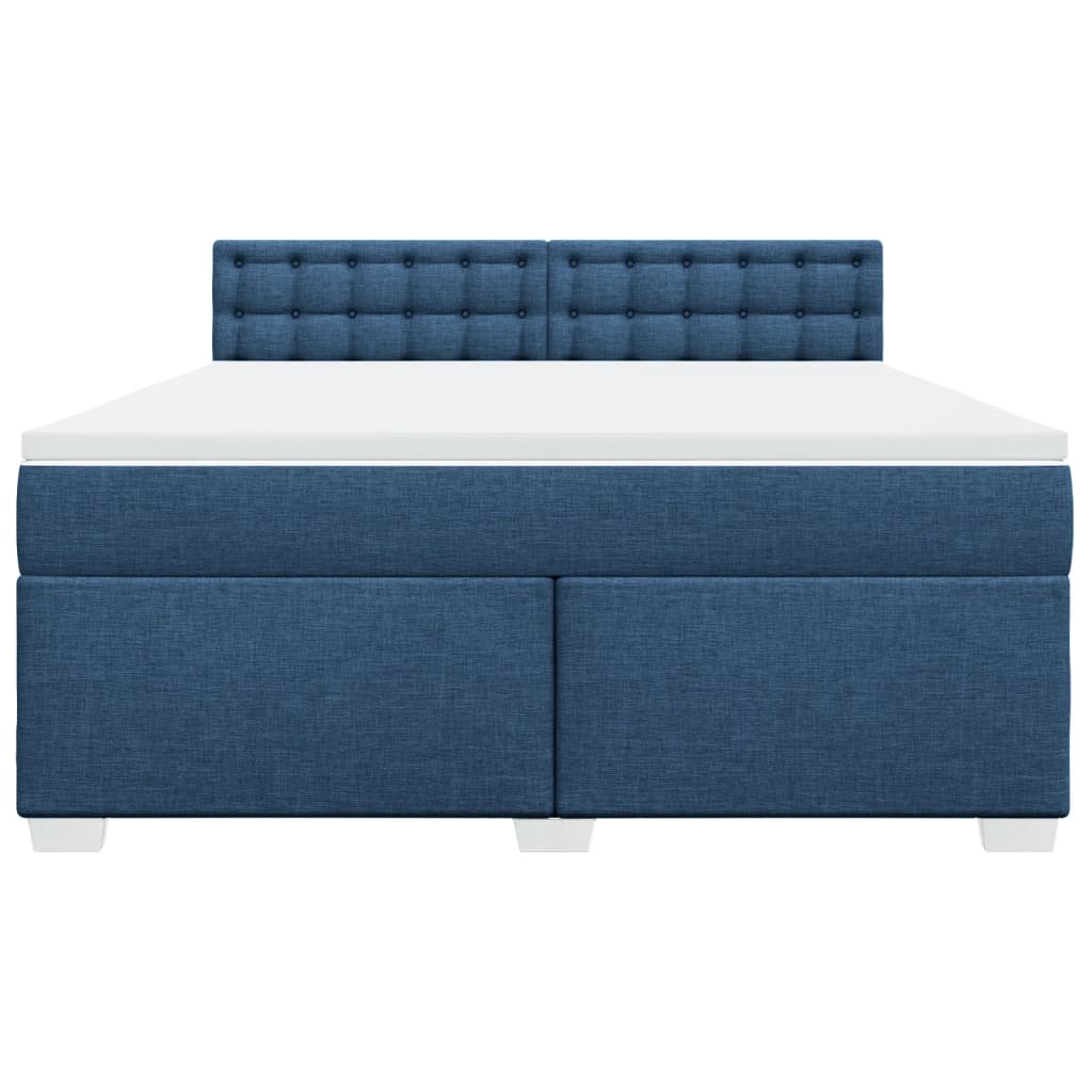 Boxspring met matras stof blauw 180x200 cm is nu te koop bij PeponiXL, paradijselijk wonen!