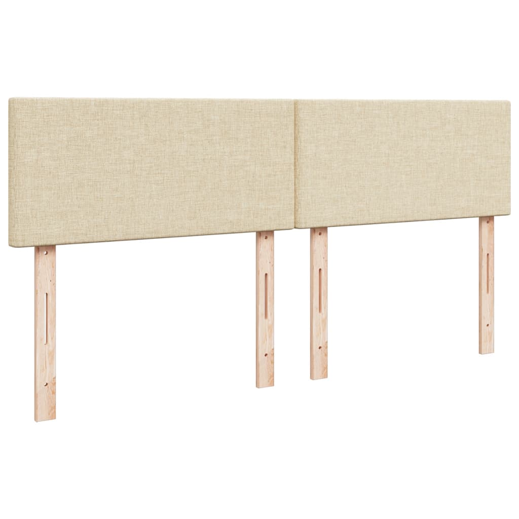 Boxspring met matras stof crèmekleurig 200x200 cm is nu te koop bij PeponiXL, paradijselijk wonen!