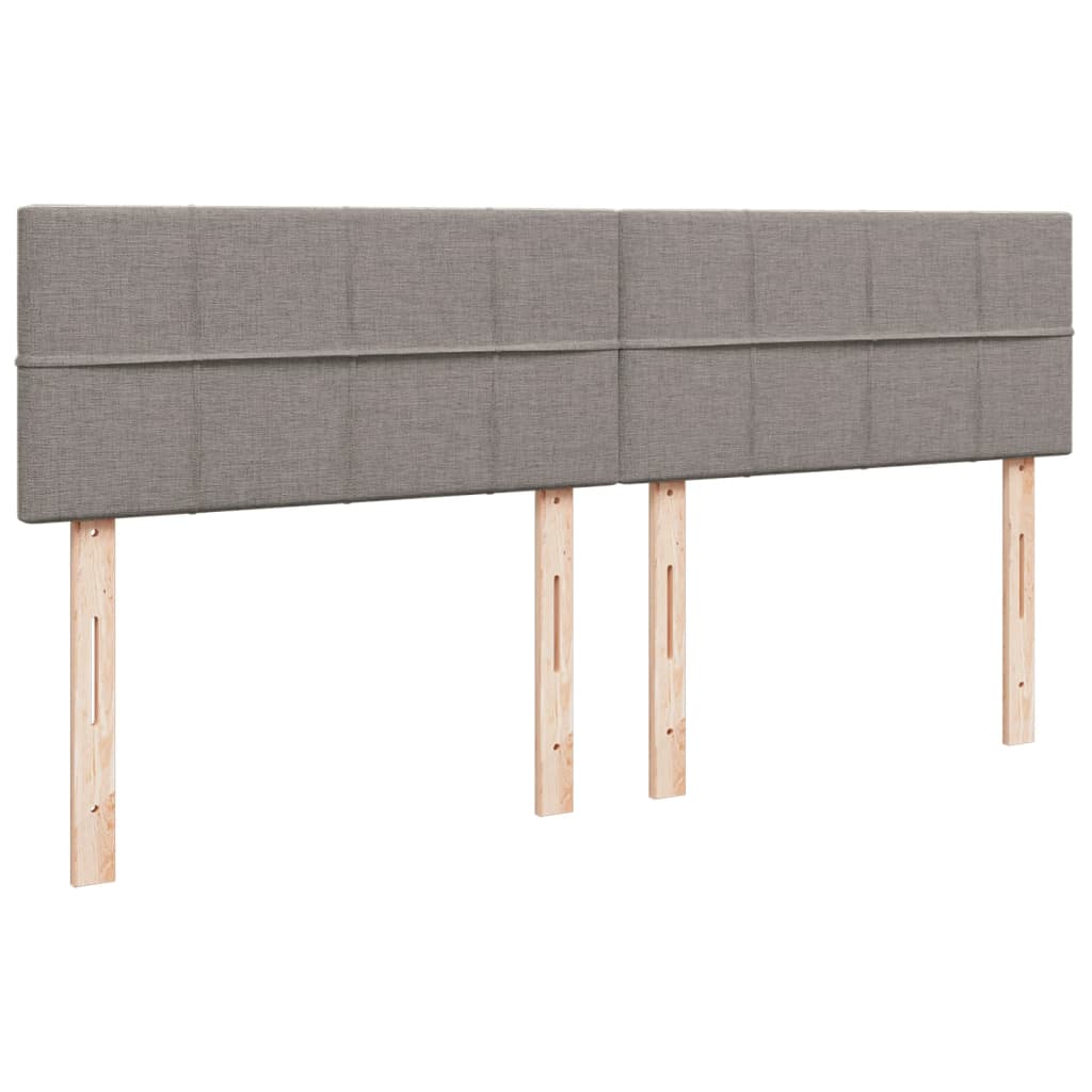 Boxspring met matras stof taupe 200x200 cm is nu te koop bij PeponiXL, paradijselijk wonen!