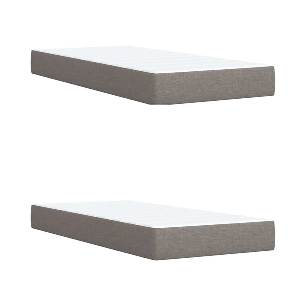 Boxspring met matras stof taupe 200x200 cm is nu te koop bij PeponiXL, paradijselijk wonen!
