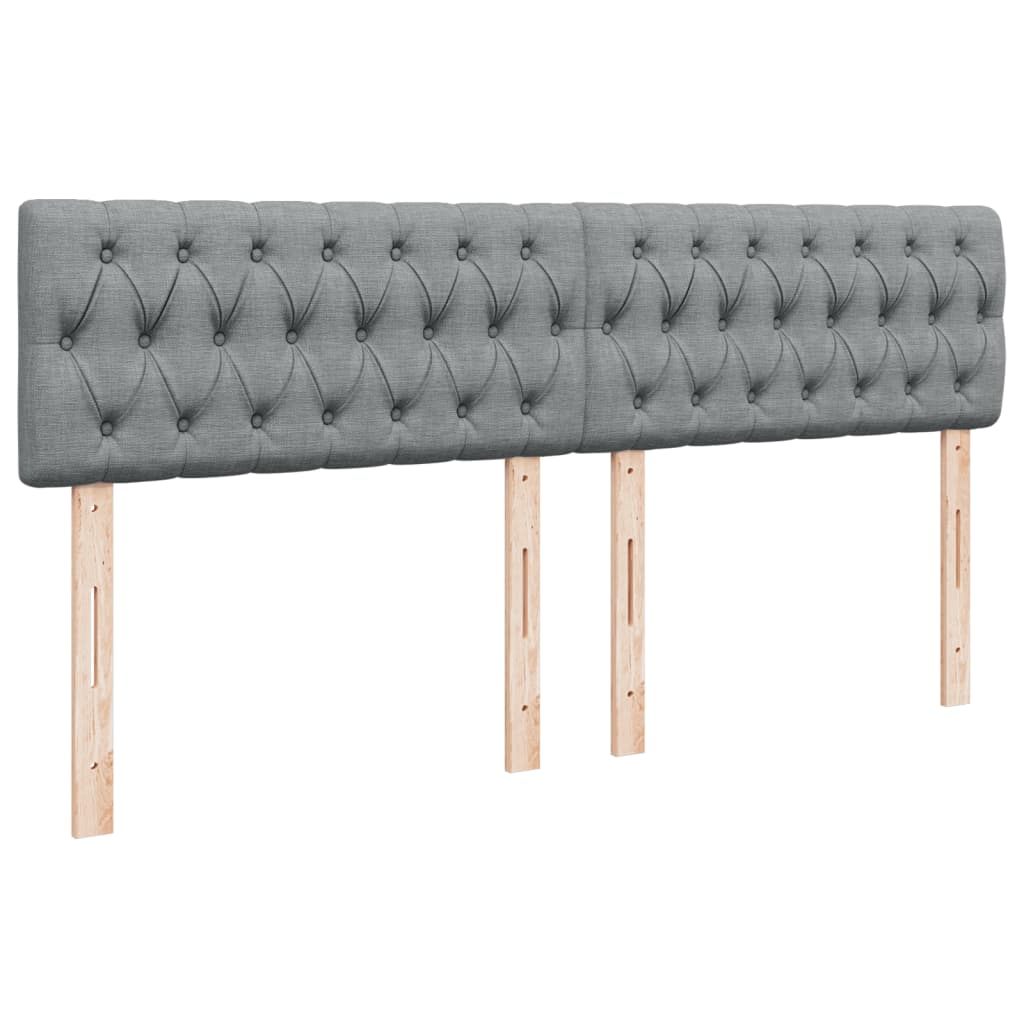 Boxspring met matras stof lichtgrijs 200x200 cm is nu te koop bij PeponiXL, paradijselijk wonen!