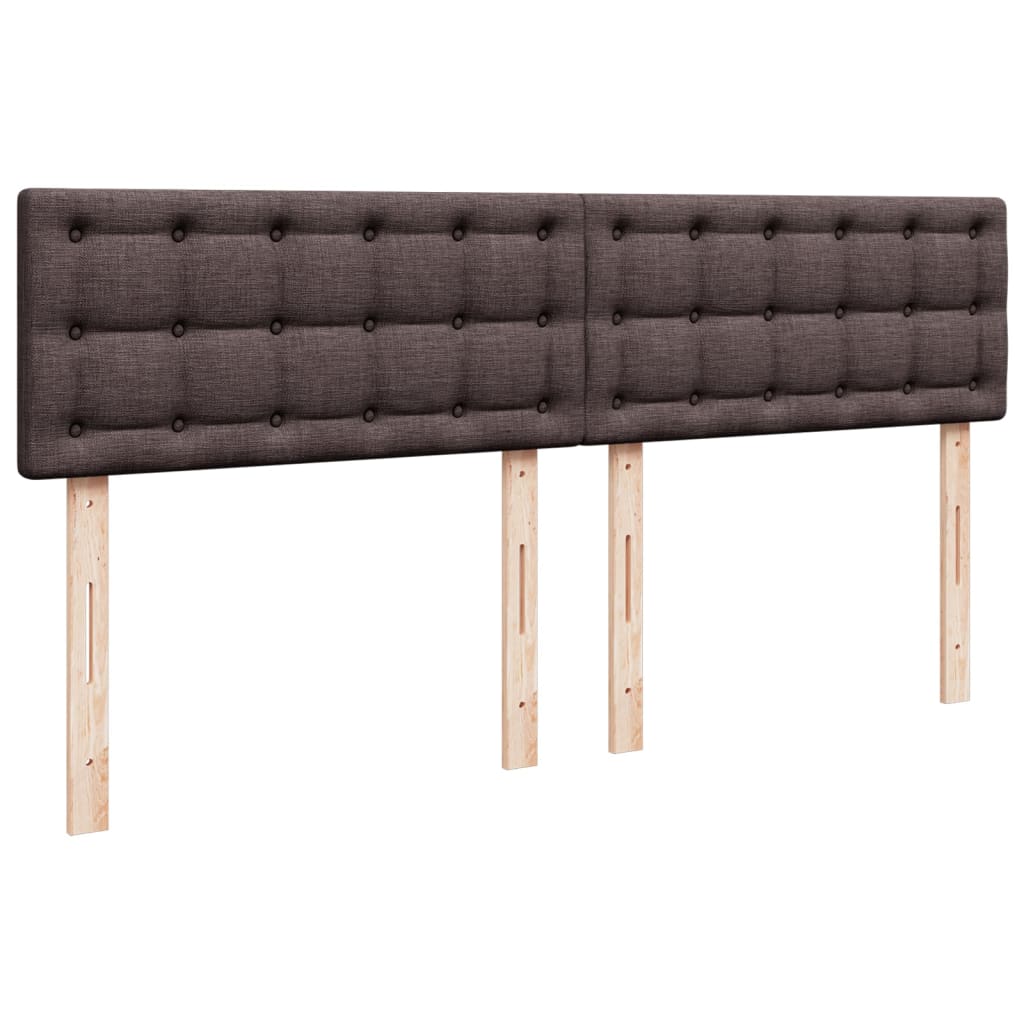 Boxspring met matras stof donkerbruin 200x200 cm is nu te koop bij PeponiXL, paradijselijk wonen!