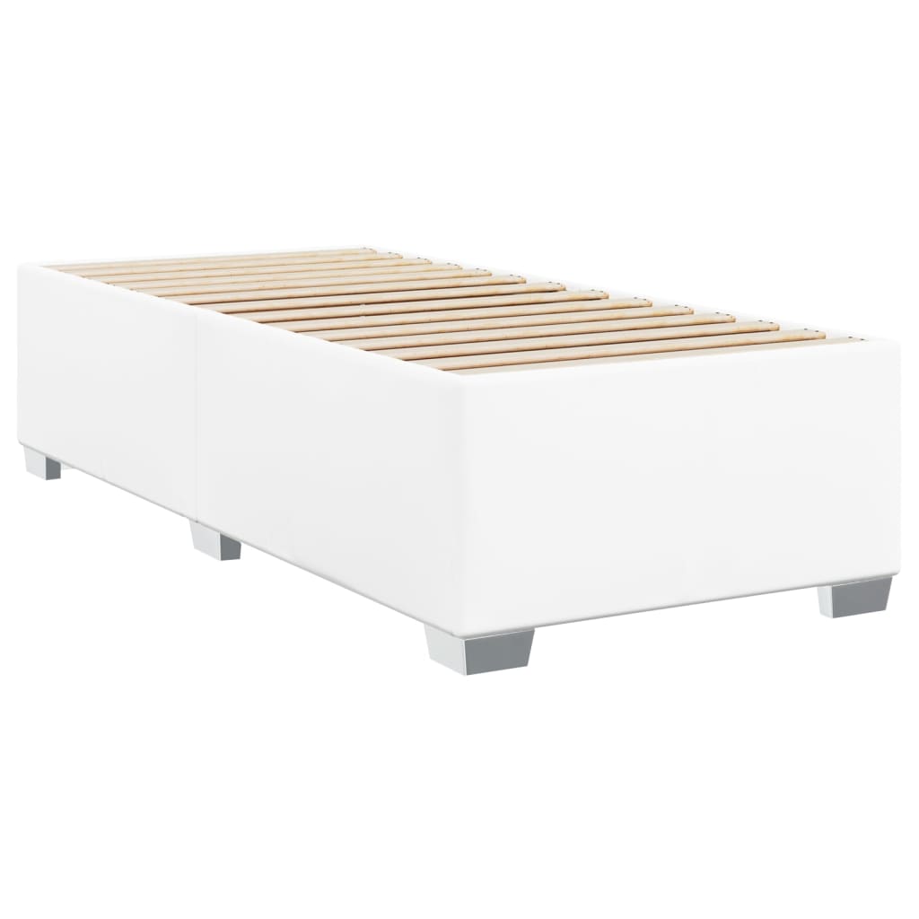Boxspring met matras kunstleer wit 80x200 cm is nu te koop bij PeponiXL, paradijselijk wonen!