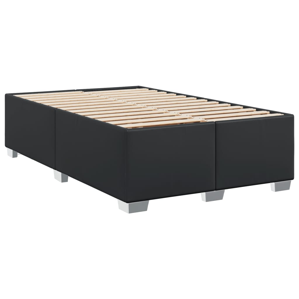 Boxspring met matras kunstleer zwart 120x200 cm is nu te koop bij PeponiXL, paradijselijk wonen!