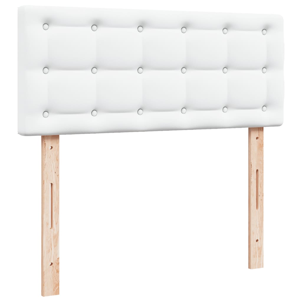 Boxspring met matras kunstleer wit 120x200 cm is nu te koop bij PeponiXL, paradijselijk wonen!