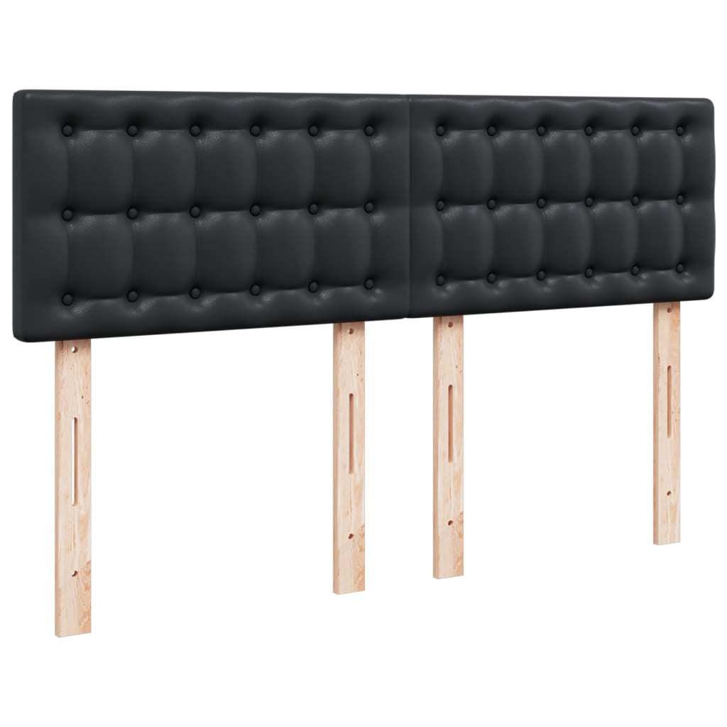Boxspring met matras kunstleer zwart 140x200 cm is nu te koop bij PeponiXL, paradijselijk wonen!