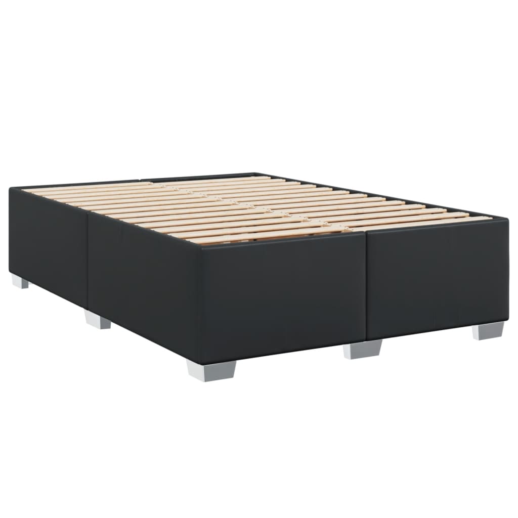 Boxspring met matras kunstleer zwart 140x200 cm is nu te koop bij PeponiXL, paradijselijk wonen!