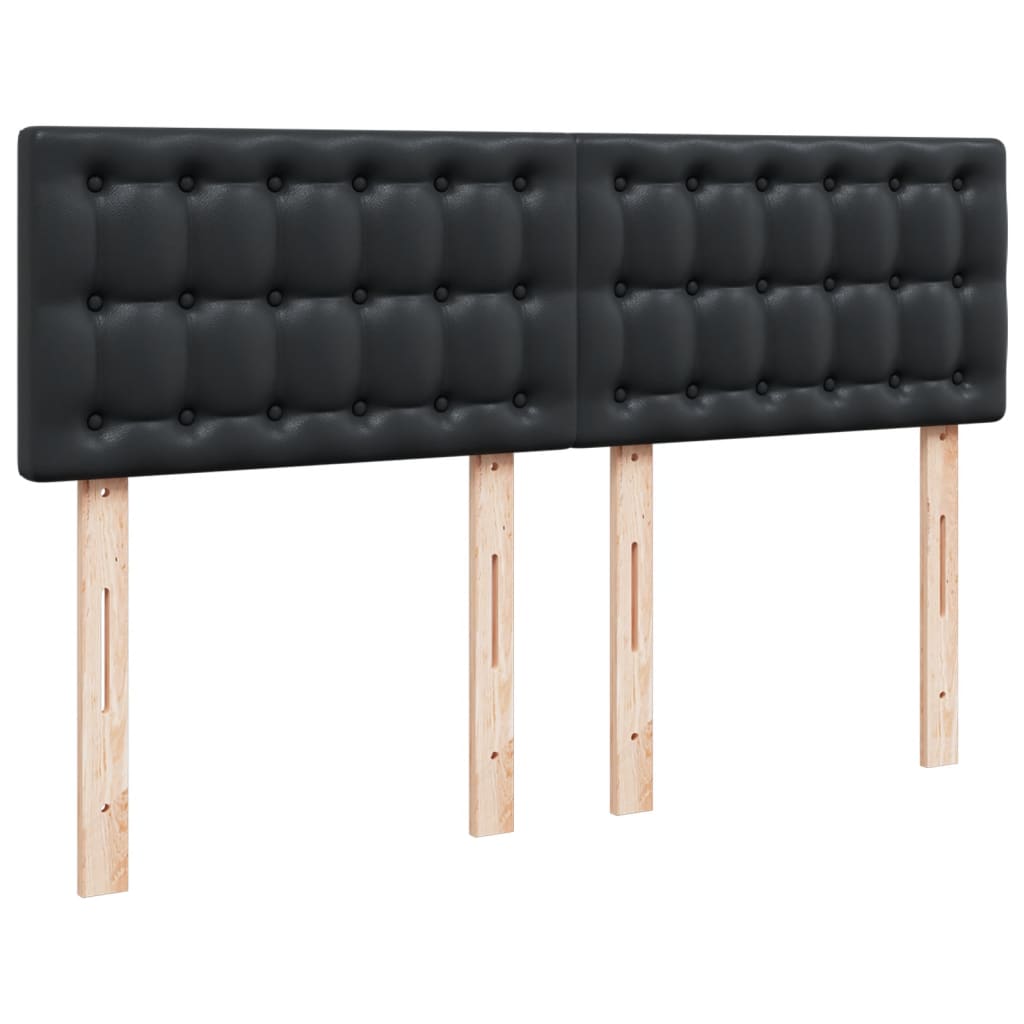 Boxspring met matras kunstleer zwart 160x200 cm is nu te koop bij PeponiXL, paradijselijk wonen!