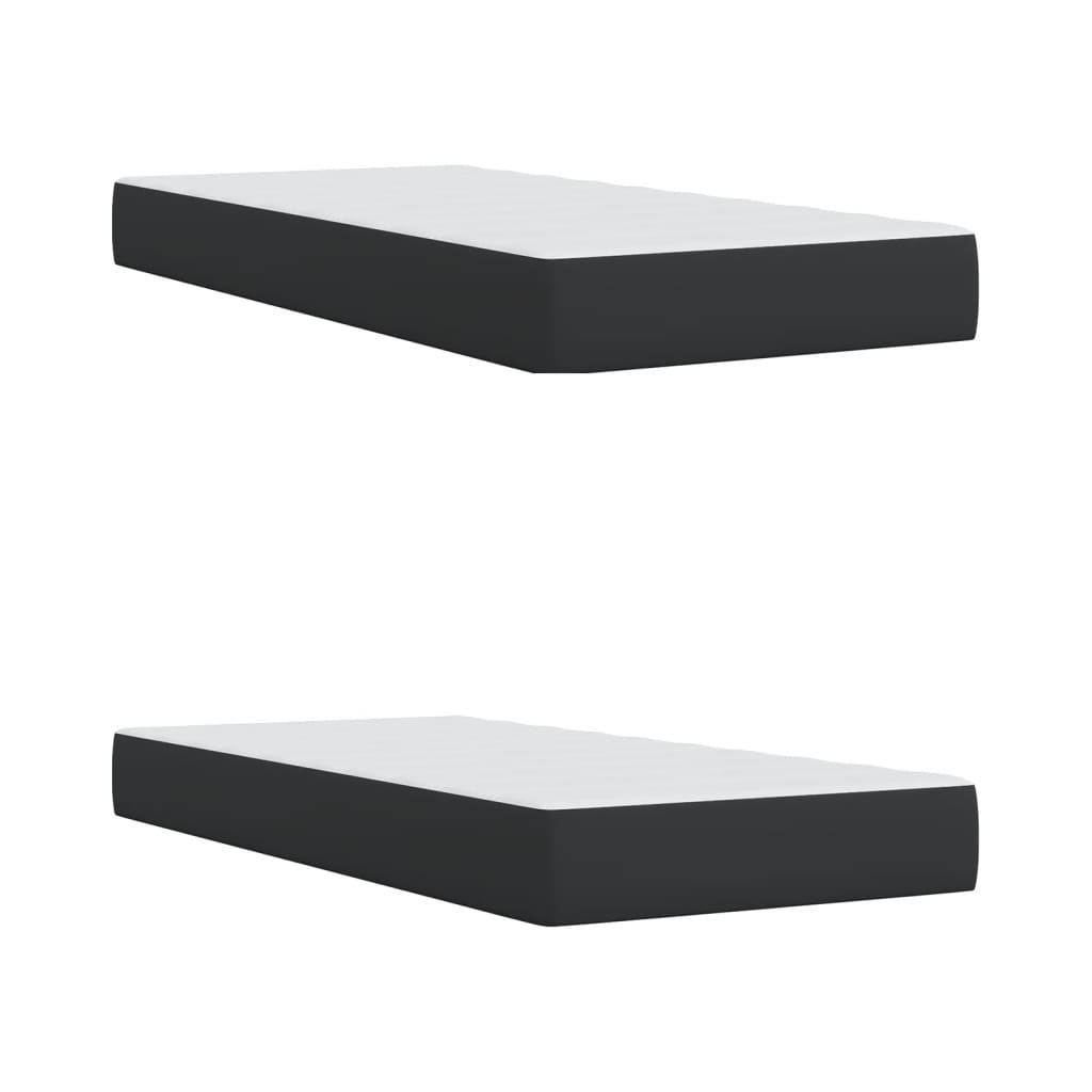 Boxspring met matras kunstleer zwart 200x200 cm is nu te koop bij PeponiXL, paradijselijk wonen!