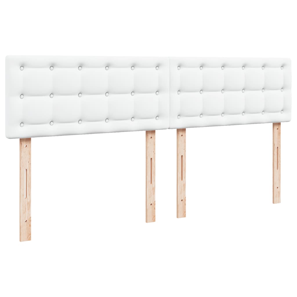 Boxspring met matras kunstleer wit 200x200 cm is nu te koop bij PeponiXL, paradijselijk wonen!