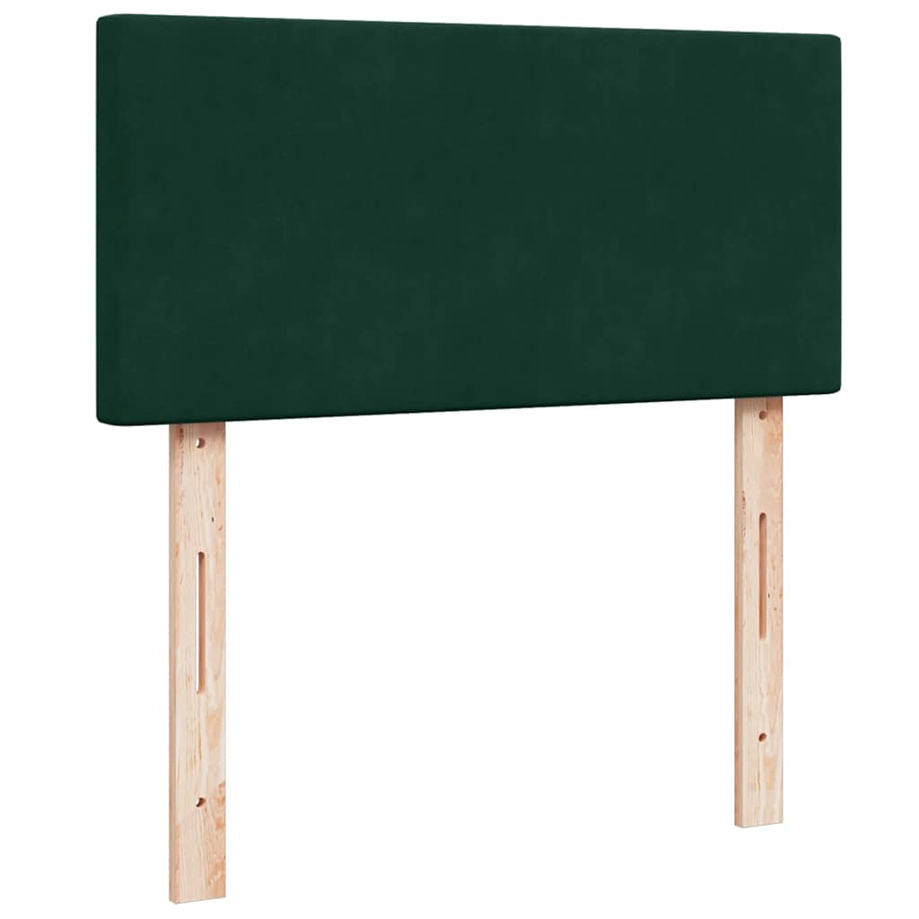 Boxspring met matras fluweel donkergroen 80x200 cm is nu te koop bij PeponiXL, paradijselijk wonen!