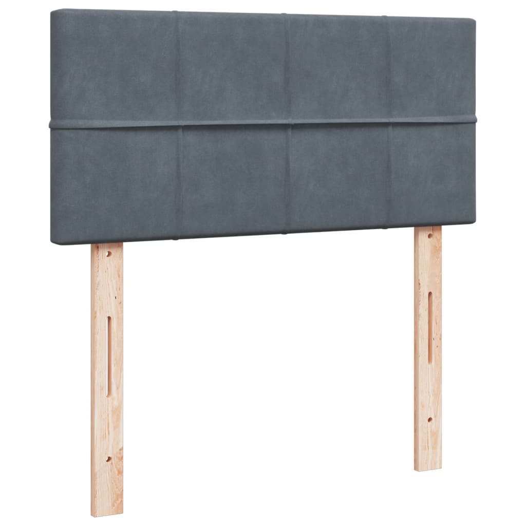 Boxspring met matras fluweel donkergrijs 80x200 cm is nu te koop bij PeponiXL, paradijselijk wonen!