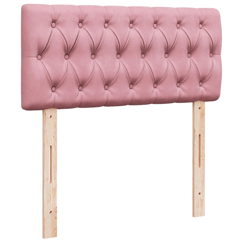 Boxspring met matras fluweel roze 90x190 cm is nu te koop bij PeponiXL, paradijselijk wonen!