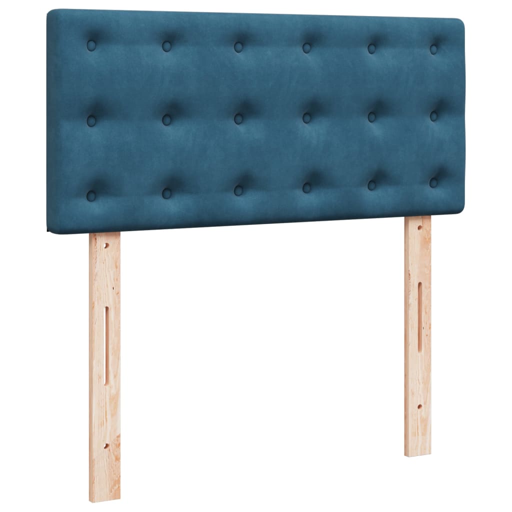 Boxspring met matras fluweel blauw 90x200 cm is nu te koop bij PeponiXL, paradijselijk wonen!