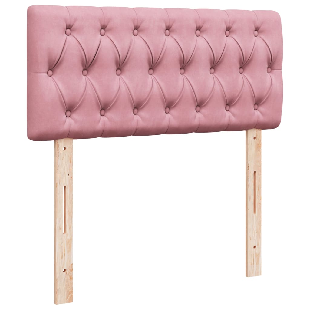 Boxspring met matras fluweel roze 90x200 cm is nu te koop bij PeponiXL, paradijselijk wonen!
