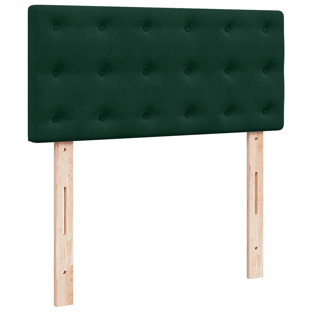 Boxspring met matras fluweel donkergroen 100x200 cm is nu te koop bij PeponiXL, paradijselijk wonen!