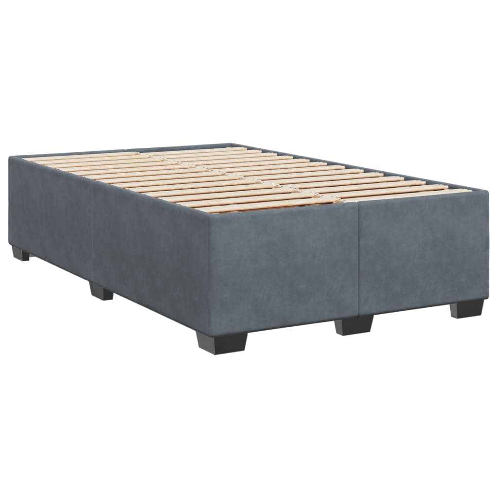 Boxspring met matras fluweel donkergrijs 120x190 cm is nu te koop bij PeponiXL, paradijselijk wonen!