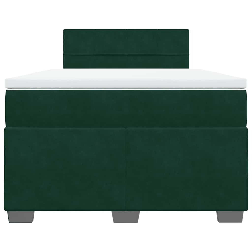 Boxspring met matras fluweel donkergroen 120x190 cm is nu te koop bij PeponiXL, paradijselijk wonen!
