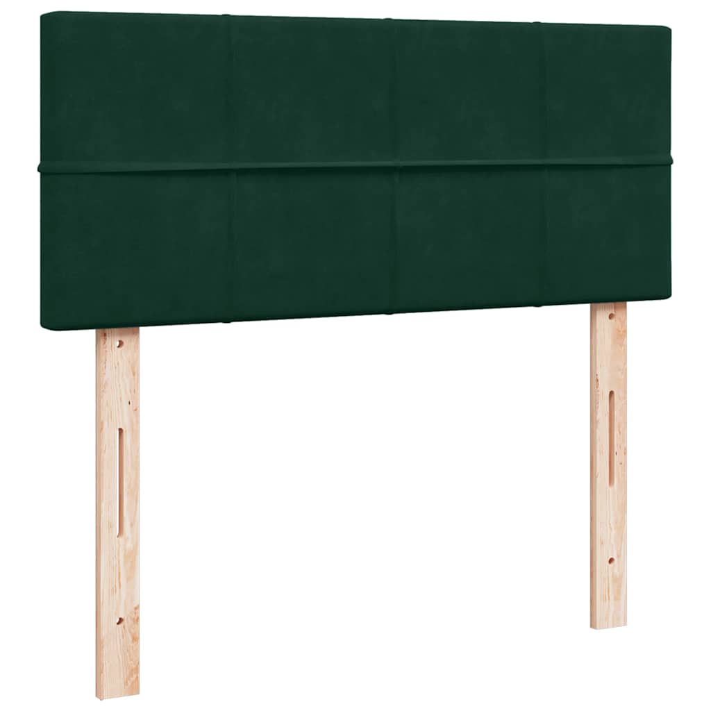 Boxspring met matras fluweel donkergroen 120x190 cm is nu te koop bij PeponiXL, paradijselijk wonen!
