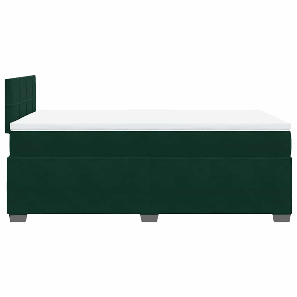 Boxspring met matras fluweel donkergroen 120x190 cm is nu te koop bij PeponiXL, paradijselijk wonen!