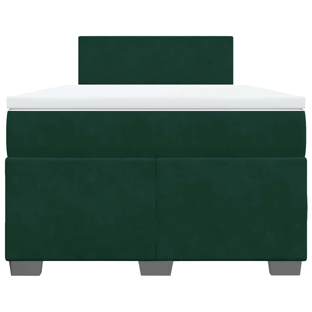 Boxspring met matras fluweel donkergroen 120x200 cm is nu te koop bij PeponiXL, paradijselijk wonen!