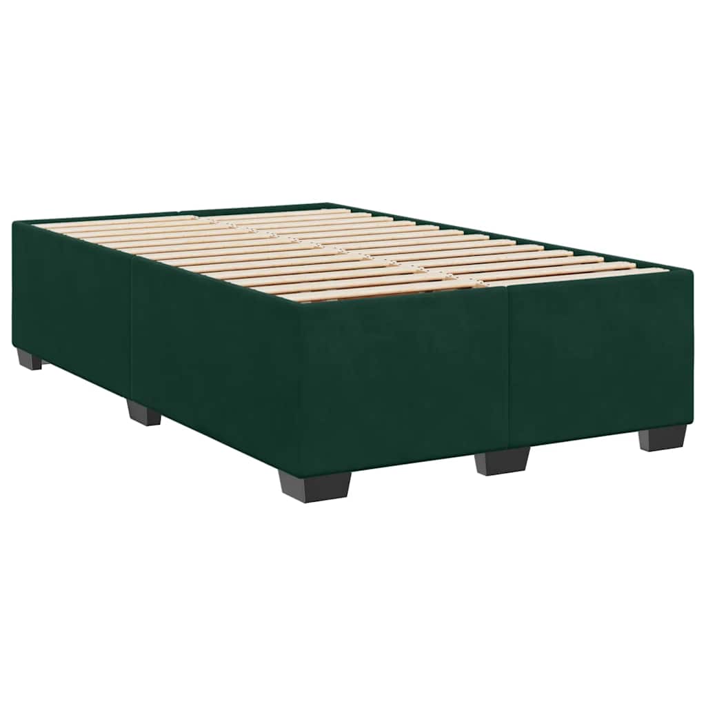 Boxspring met matras fluweel donkergroen 120x200 cm is nu te koop bij PeponiXL, paradijselijk wonen!
