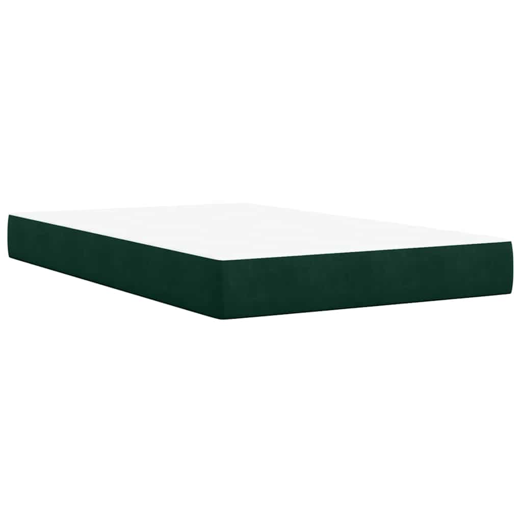 Boxspring met matras fluweel donkergroen 120x200 cm is nu te koop bij PeponiXL, paradijselijk wonen!