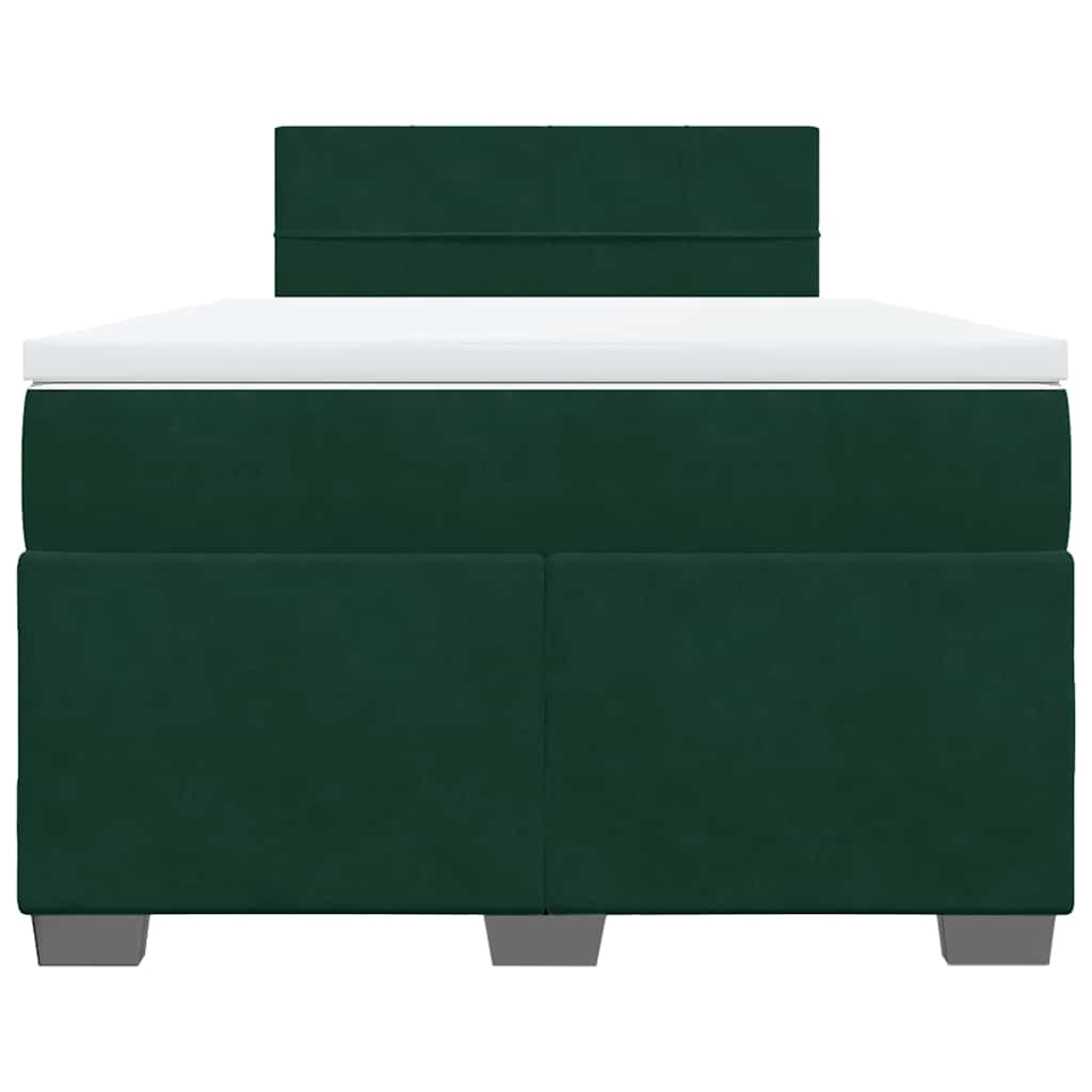 Boxspring met matras fluweel donkergroen 120x200 cm is nu te koop bij PeponiXL, paradijselijk wonen!