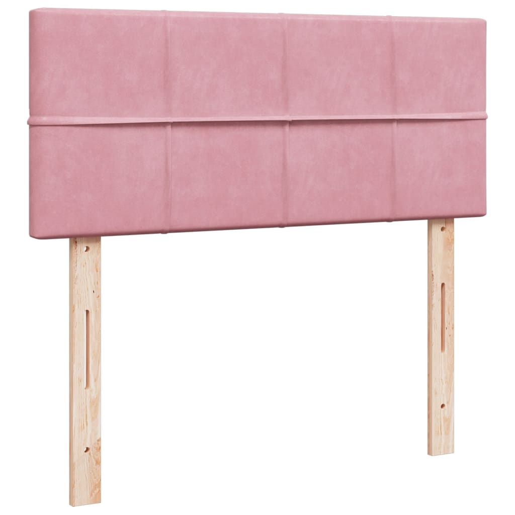 Boxspring met matras fluweel roze 120x200 cm is nu te koop bij PeponiXL, paradijselijk wonen!