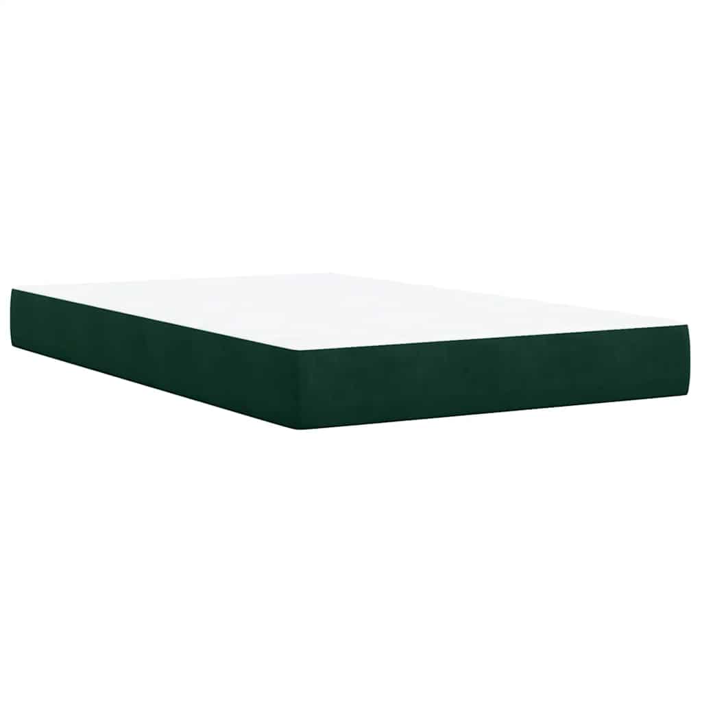 Boxspring met matras fluweel donkergroen 120x200 cm is nu te koop bij PeponiXL, paradijselijk wonen!