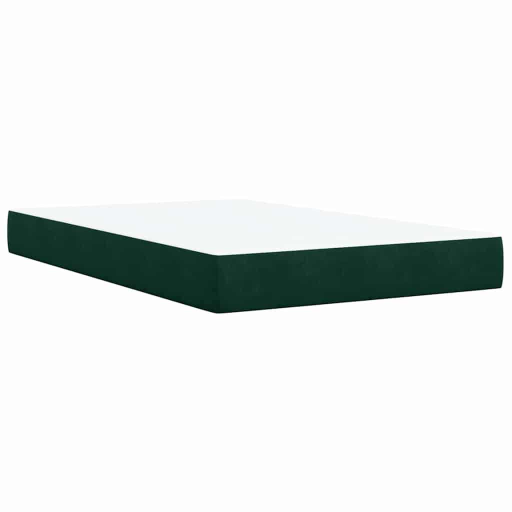 Boxspring met matras fluweel donkergroen 120x200 cm is nu te koop bij PeponiXL, paradijselijk wonen!