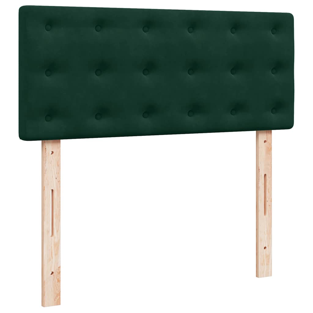 Boxspring met matras fluweel donkergroen 120x200 cm is nu te koop bij PeponiXL, paradijselijk wonen!